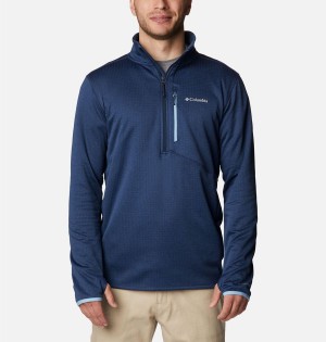 Columbia Park View Fleece Half Zip Men's Pullover Navy | FAQROS-965