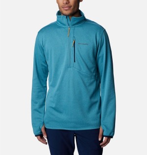 Columbia Park View Fleece Half Zip Men's Pullover Blue | BDFGXU-403