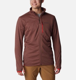 Columbia Park View Full Zip Men's Fleece Jacket Brown | NSVUOQ-937