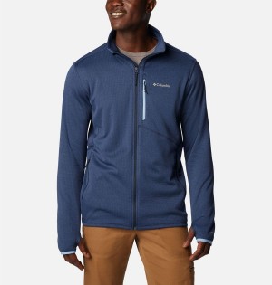Columbia Park View Full Zip Men's Fleece Jacket Navy | HRXKUG-249