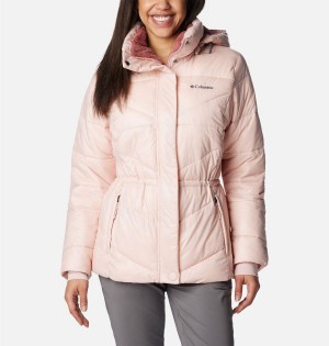 Columbia Peak to Park II Insulated Hooded Women's Puffer Jacket Pink | VBHEDK-146