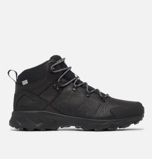 Columbia Peakfreak II Mid OutDry Leather Men's Hiking Shoes Black | JKPUOC-978