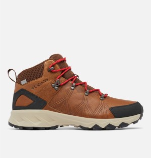 Columbia Peakfreak II Mid OutDry Leather Men's Hiking Shoes Brown | VUDABM-476