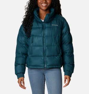 Columbia Pike Lake II Cropped Women's Puffer Jacket Turquoise | RLBOZA-756