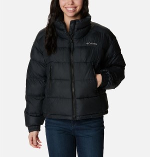 Columbia Pike Lake II Cropped Women's Puffer Jacket Black | WQNGMZ-976