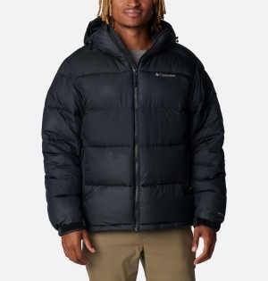 Columbia Pike Lake II Hooded Insulated Men's Puffer Jacket Black | YAOCUH-520