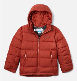 Columbia Pike Lake II Hooded Kids' Jacket Red | UWSYVP-761