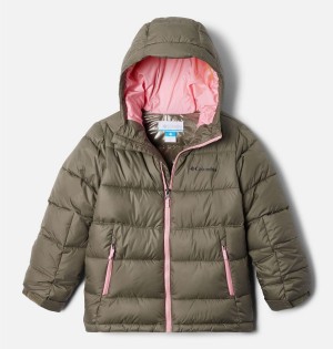 Columbia Pike Lake II Hooded Kids' Jacket Green | WSTDFQ-861