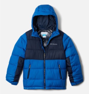 Columbia Pike Lake II Hooded Kids' Jacket Blue | QLDUJW-824