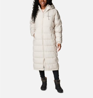 Columbia Pike Lake II Long Women's Puffer Jacket White | HUFSGV-139