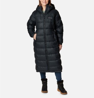 Columbia Pike Lake II Long Women's Puffer Jacket Black | LHMSRA-489