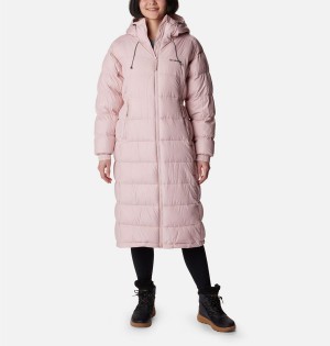 Columbia Pike Lake II Long Women's Puffer Jacket Pink | XLEHTI-165