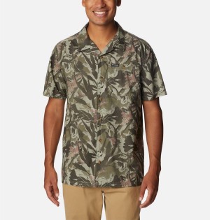 Columbia Pine Canyon Short Sleeve Men's Shirt Green | ATYCHI-729