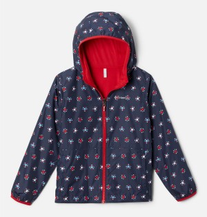 Columbia Pixel Grabber Reversible Kids' Jacket Navy | IWAYHU-218