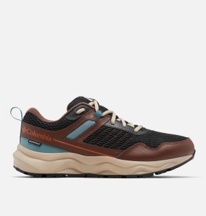 Columbia Plateau Waterproof Men's Hiking Shoes Brown | SWMPOD-972