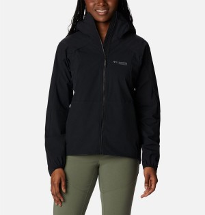 Columbia Platinum Peak Women's Softshell Jackets Black | QCLVDU-098
