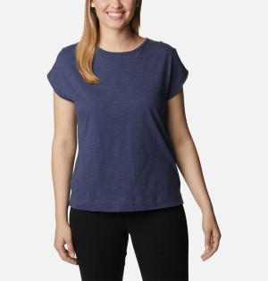 Columbia Point Loma Women's T-Shirt Navy | LGVBZM-912