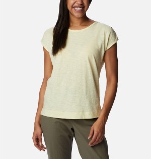 Columbia Point Loma Women's T-Shirt Yellow | JHQAVE-028