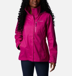 Columbia Pouration Women's Rain Jacket Purple | DEXBPR-896