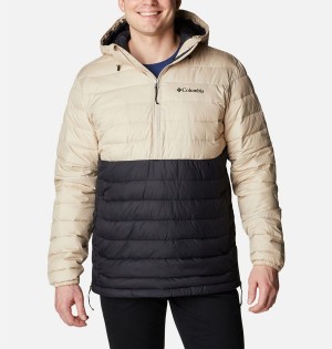 Columbia Powder Lite Anorak Insulated Men's Puffer Jacket Khaki | BGQVLX-237