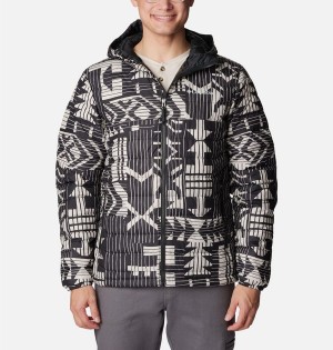 Columbia Powder Lite Hooded Insulated Men's Puffer Jacket Black | PKJUOZ-134
