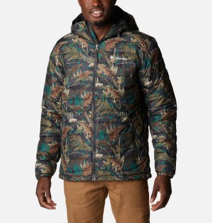 Columbia Powder Lite Hooded Insulated Men's Puffer Jacket Brown | CBFRHZ-723