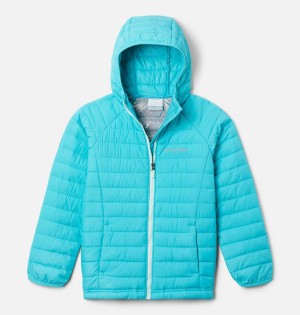 Columbia Powder Lite Hooded Kids' Jacket Turquoise | STRCMX-897