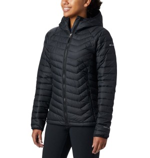Columbia Powder Lite Hooded Women's Puffer Jacket Black | HXRKIG-974