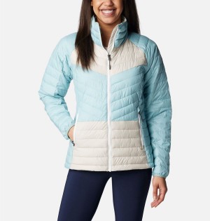 Columbia Powder Lite II Full Zip Women's Puffer Jacket Turquoise | AHBOWX-658