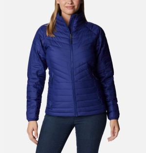 Columbia Powder Lite II Full Zip Women's Puffer Jacket Blue | WPXCRD-109