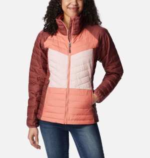 Columbia Powder Lite II Full Zip Women's Puffer Jacket Coral | ZKNLMV-918
