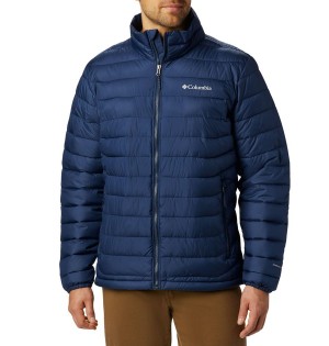 Columbia Powder Lite Insulated Men's Puffer Jacket Navy | ZHJYWB-710