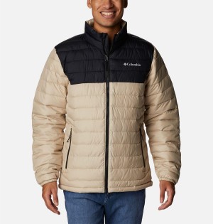 Columbia Powder Lite Insulated Men's Puffer Jacket Khaki | XACGTQ-916