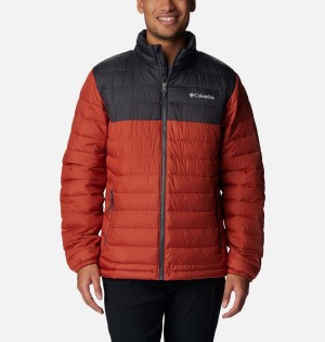 Columbia Powder Lite Insulated Men's Puffer Jacket Red | NFWAQB-895