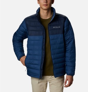 Columbia Powder Lite Insulated Men's Puffer Jacket Navy | GHKLPX-504