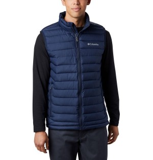Columbia Powder Lite Men's Vest Navy | EUABQP-379