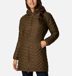 Columbia Powder Lite Mid Women's Puffer Jacket Olive | POFRJK-532