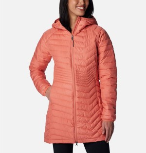Columbia Powder Lite Mid Women's Puffer Jacket Coral | NLYEBZ-269