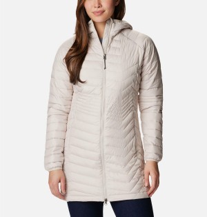 Columbia Powder Lite Mid Women's Puffer Jacket White | PTKBUO-205