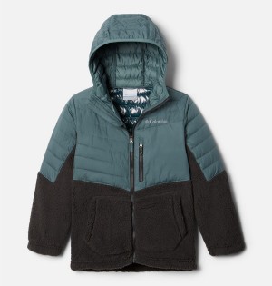 Columbia Powder Lite Novelty Hooded Kids' Jacket Blue | TGZVJW-437