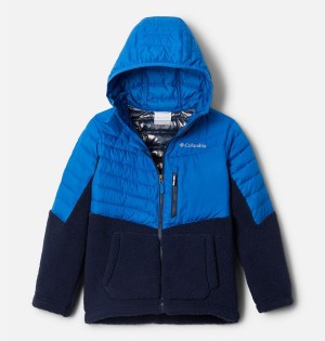 Columbia Powder Lite Novelty Hooded Kids' Jacket Blue | QMYXPC-671