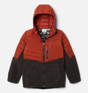 Columbia Powder Lite Novelty Hooded Kids' Jacket Red | FRVIYX-870