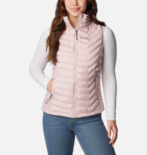 Columbia Powder Lite Women's Vest Pink | BAWUXM-459