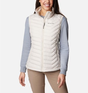 Columbia Powder Lite Women's Vest White | IOQAUG-491