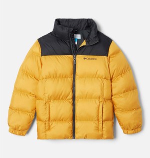 Columbia Puffect Kids' Jacket Yellow | JWNKAR-943