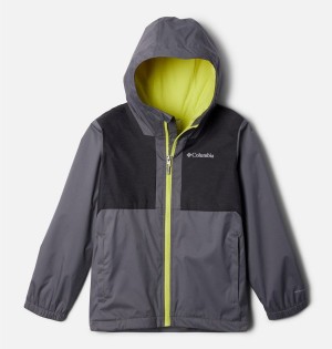 Columbia Rainy Trails Fleece Lined Kids' Jacket Grey | FSYITO-164