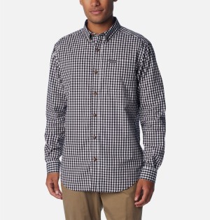 Columbia Rapid Rivers II Long Sleeve Men's Shirt Black | NSLAQR-716