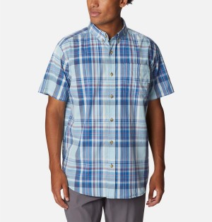 Columbia Rapid Rivers II Short Sleeve Men's Shirt Blue | MQEGPW-214