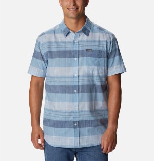 Columbia Rapid Rivers Novelty Short Sleeve Men's Shirt Turquoise | ZIBTGL-938