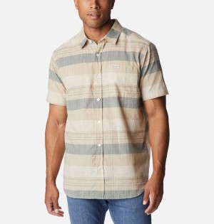 Columbia Rapid Rivers Novelty Short Sleeve Men's Shirt Khaki | BKXDCZ-723